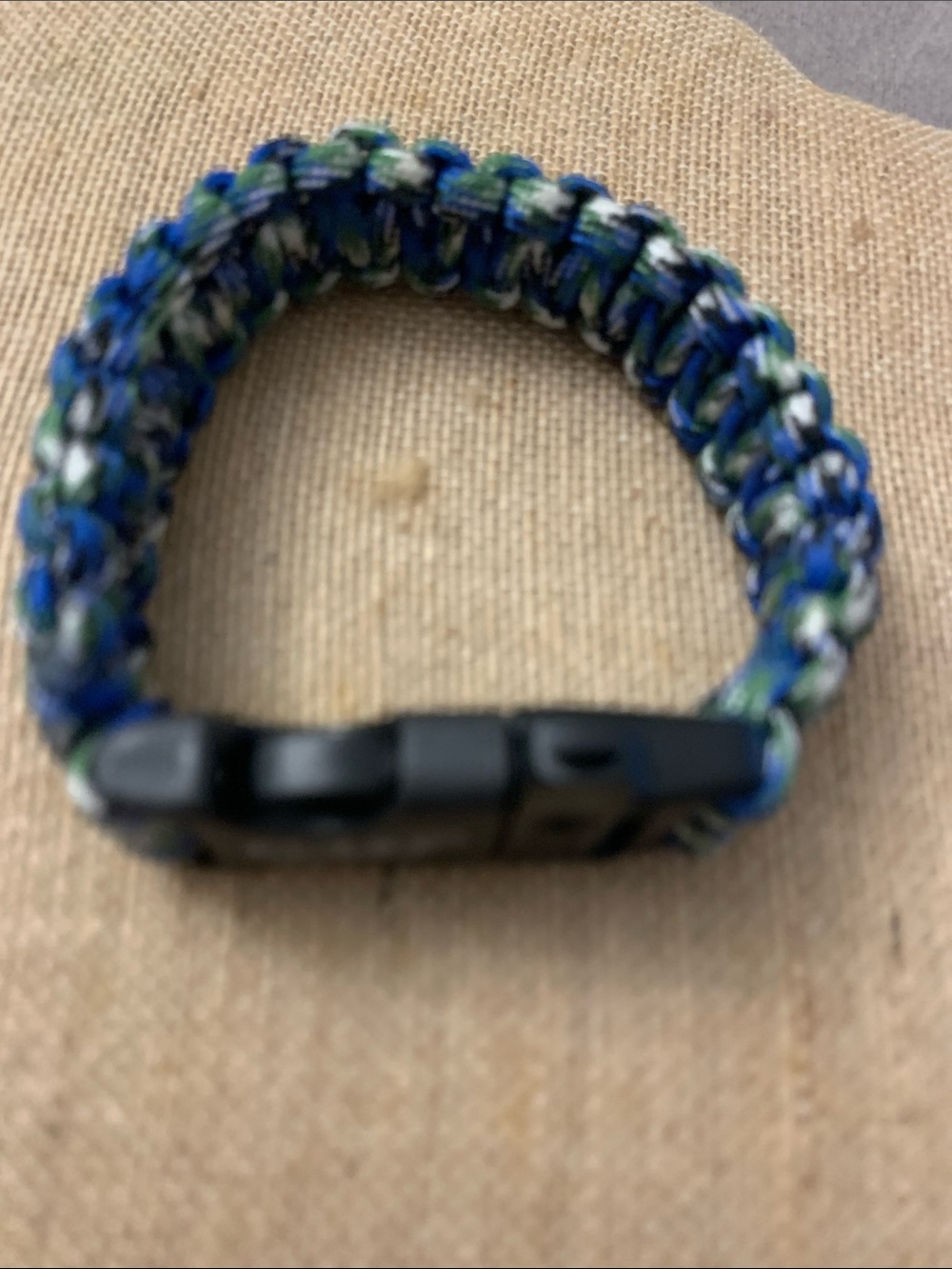 Braided Paracord Bracelet for Men in Blue/Green